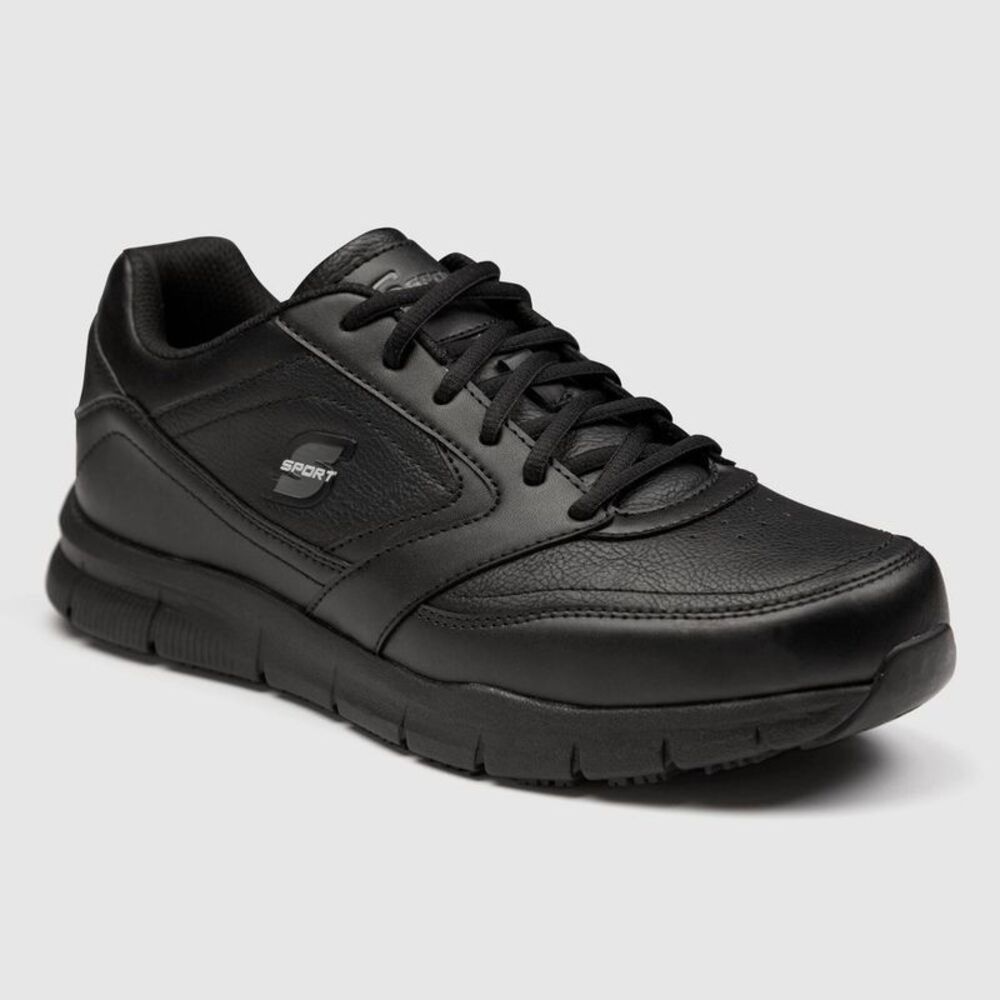 S Sport by Skechers Men's Brise Slip-Resistant Sneakers (11.5) - Black